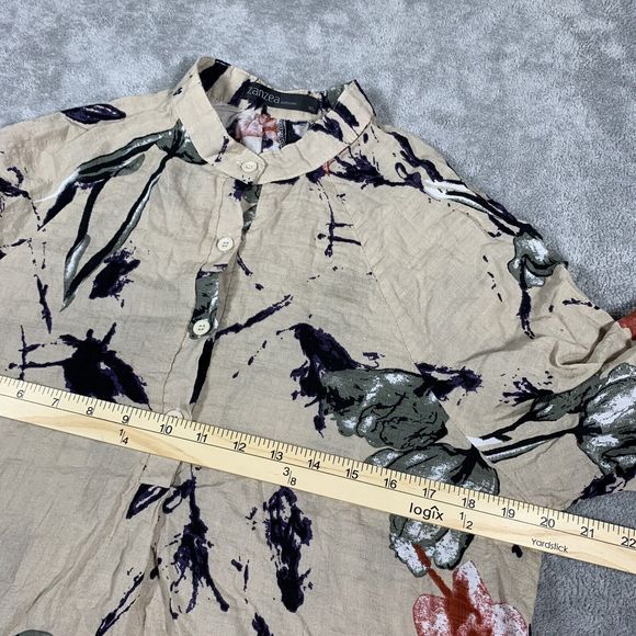 Zanzea Collection Floral Quarter Button Tunic Blouse Size XL Women’s - Picture 9 of 10